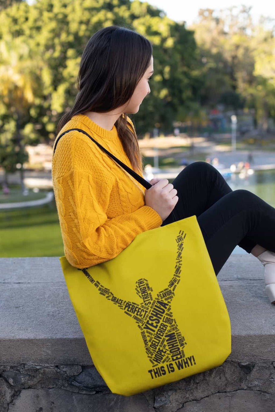 This Is Why Christian Tote bag | Yellow – Wrighteous Wear