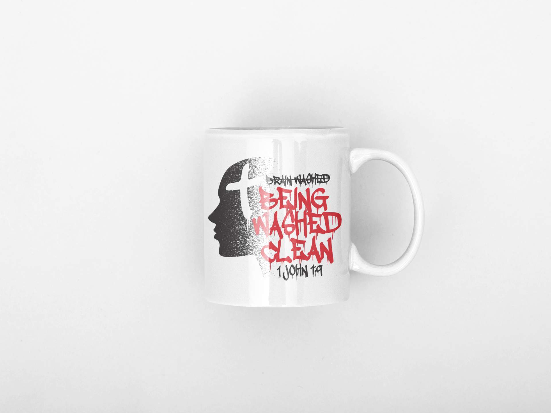 Printify Mug 11 oz Not Brainwashed Christian mug